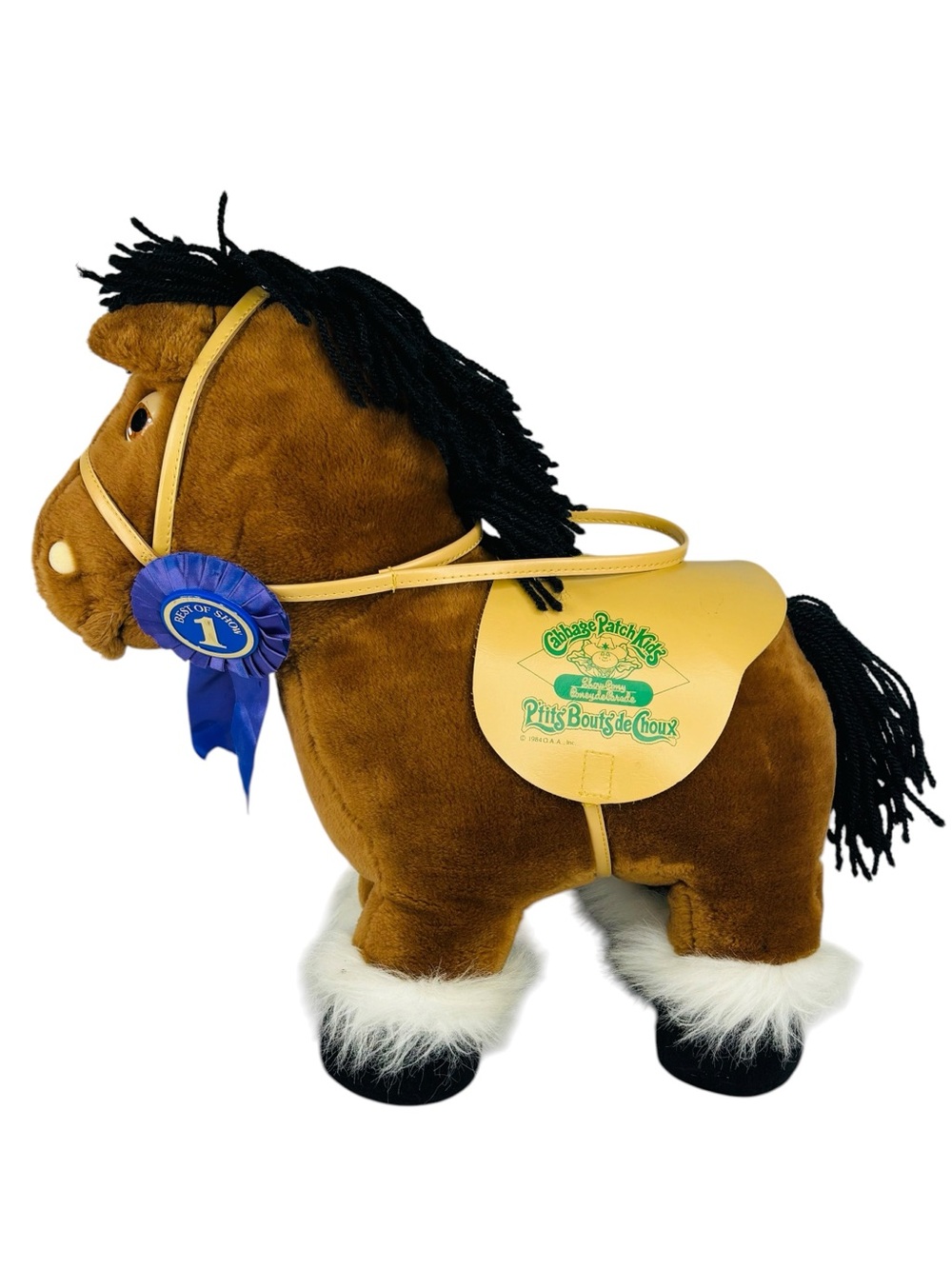 1984 Coleco Cabbage Patch Kids Show Pony With 1st Place Ribbon & Saddle Plush - Picture 2 of 12